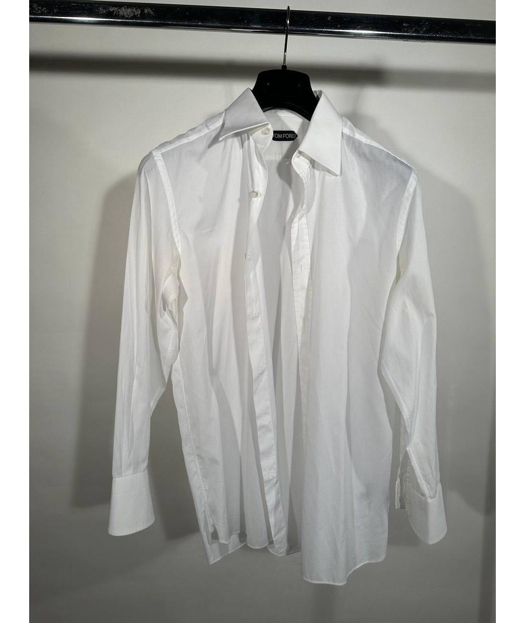 TOM FORD Белая хлопковая классическая рубашка, фото 4