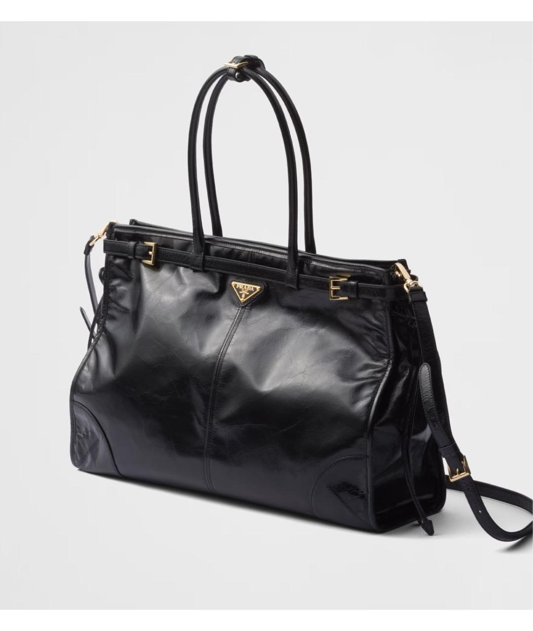 PRADA Черная кожаная сумка через плечо, фото 3