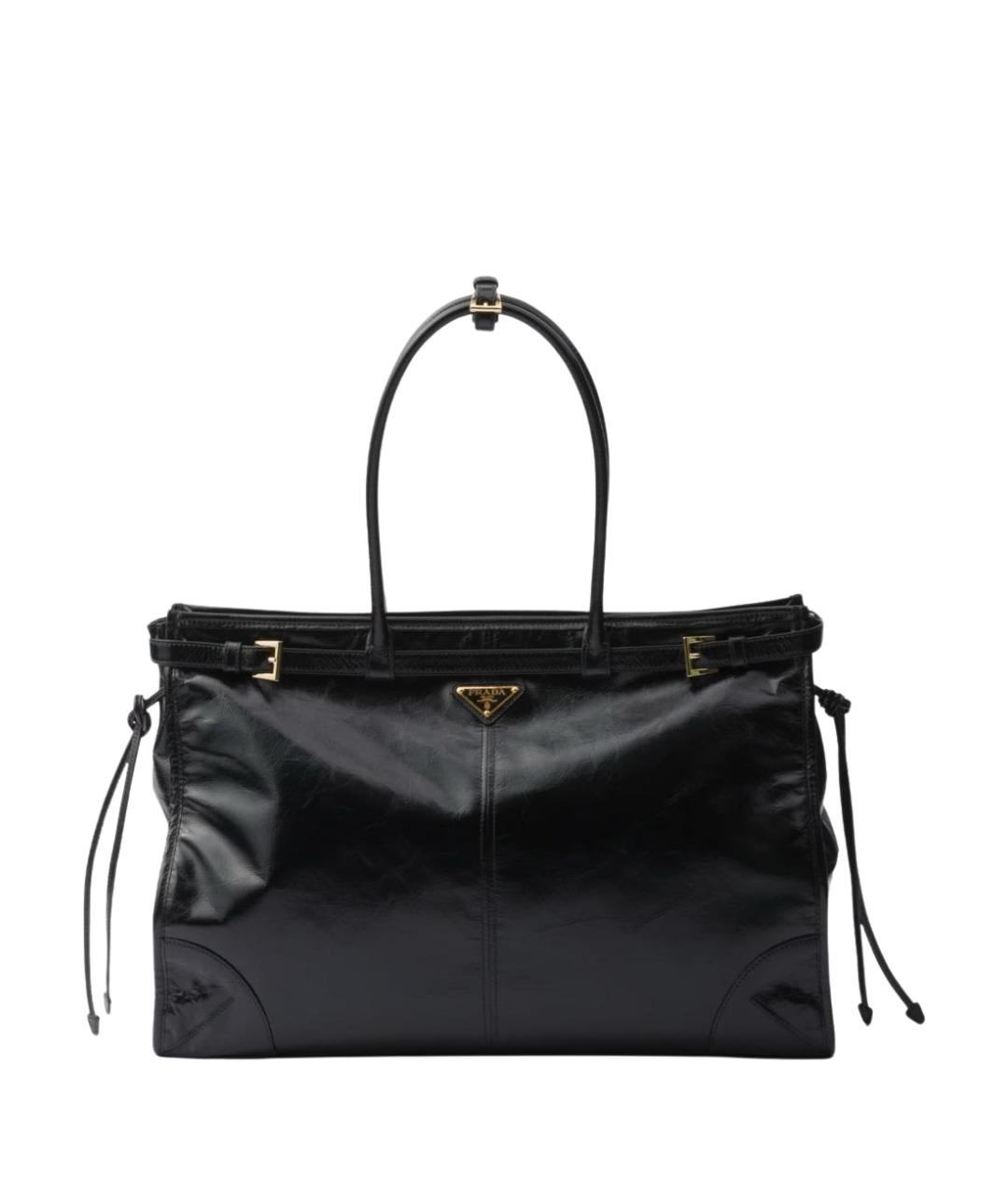 PRADA Черная кожаная сумка через плечо, фото 1