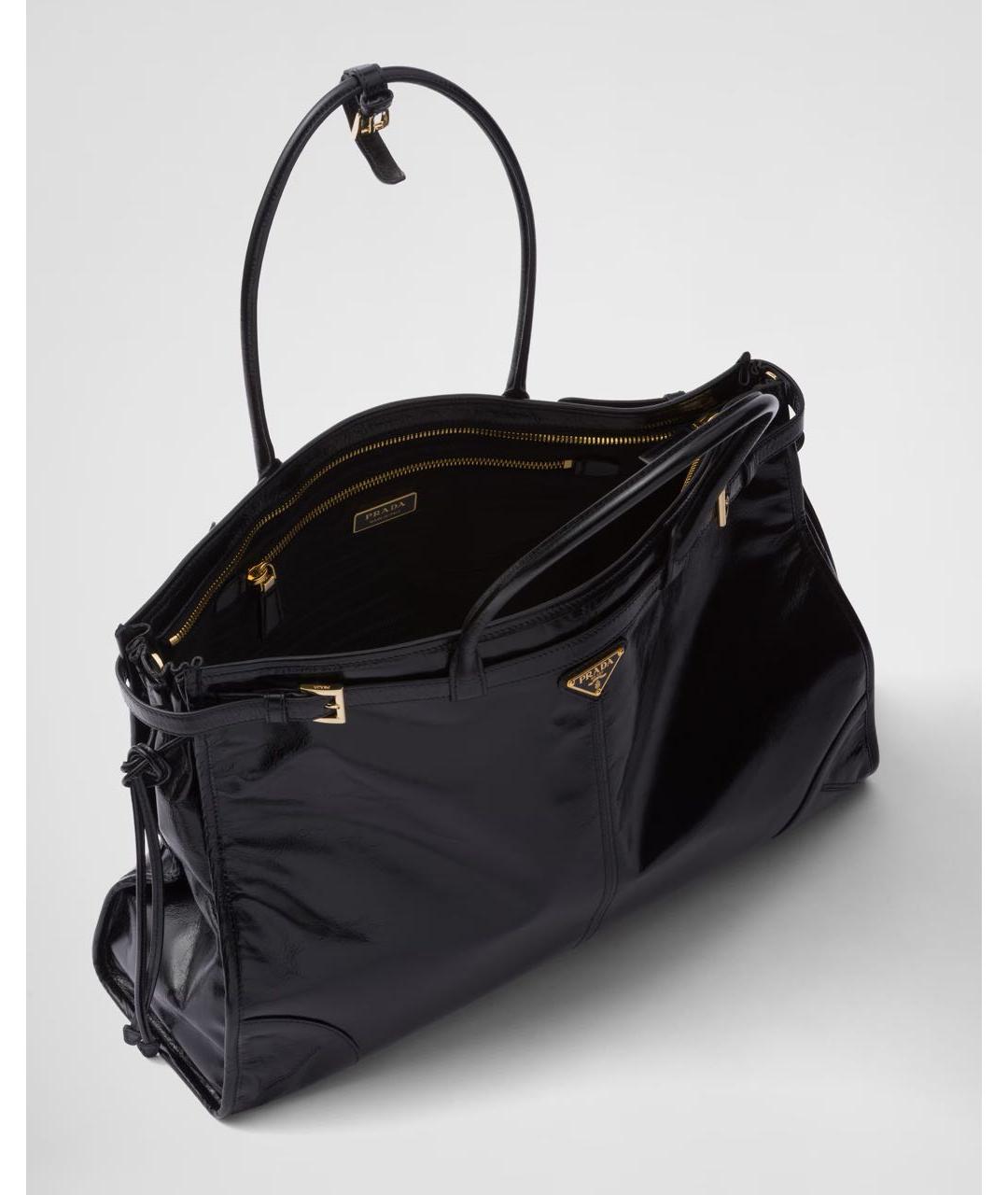 PRADA Черная кожаная сумка через плечо, фото 5