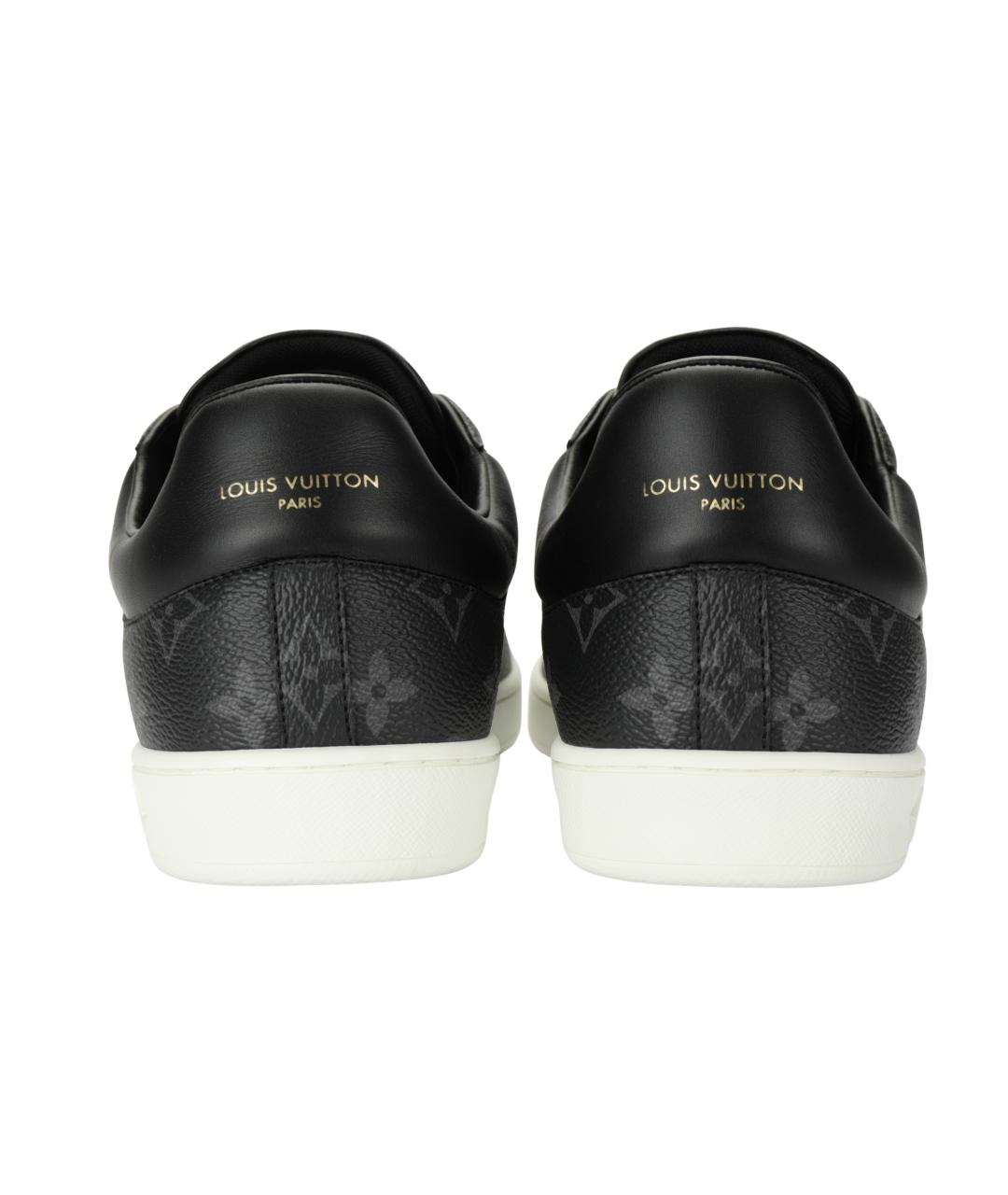 LOUIS VUITTON Черные кожаные низкие кроссовки / кеды, фото 4
