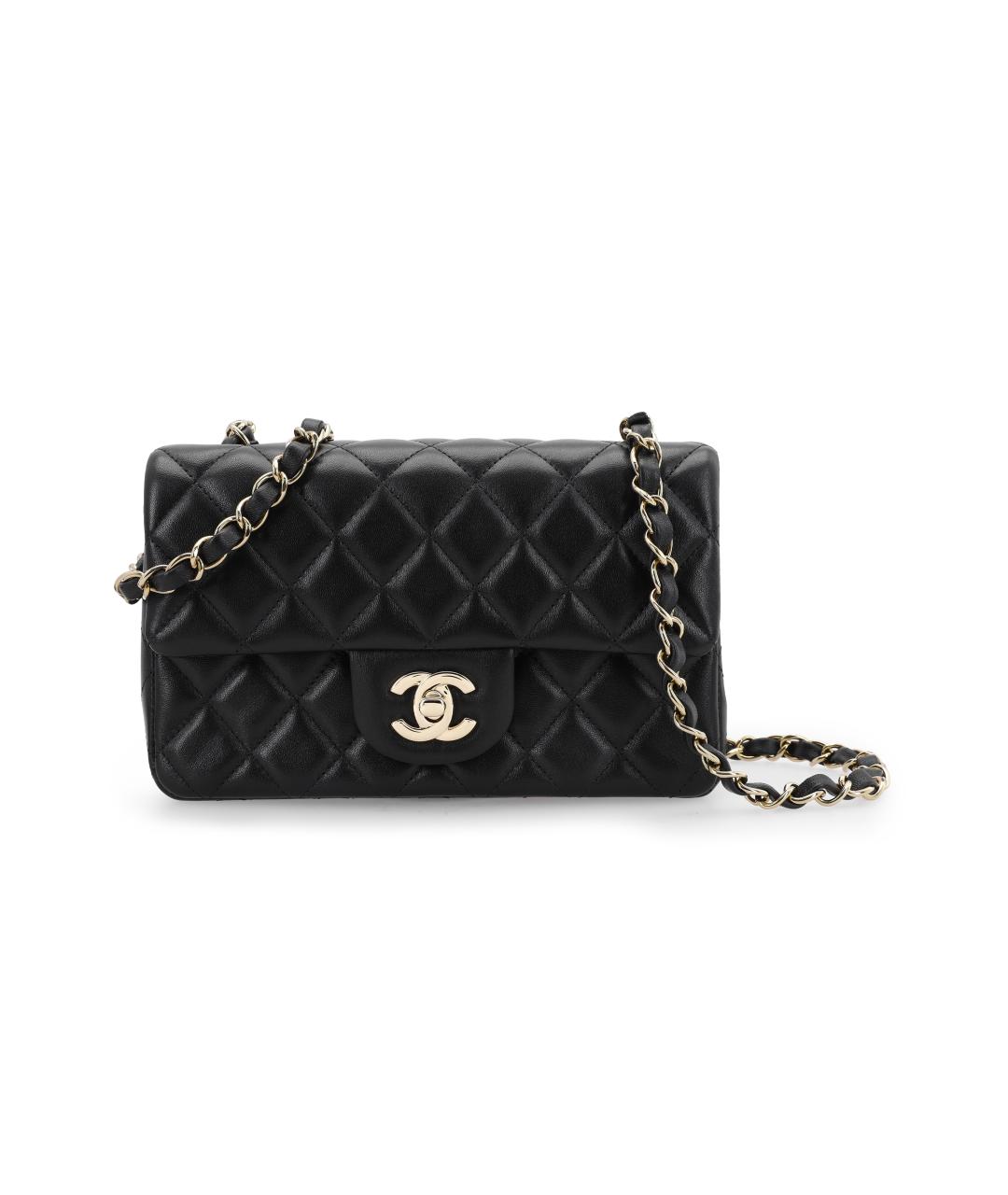 CHANEL Черная кожаная сумка через плечо, фото 7