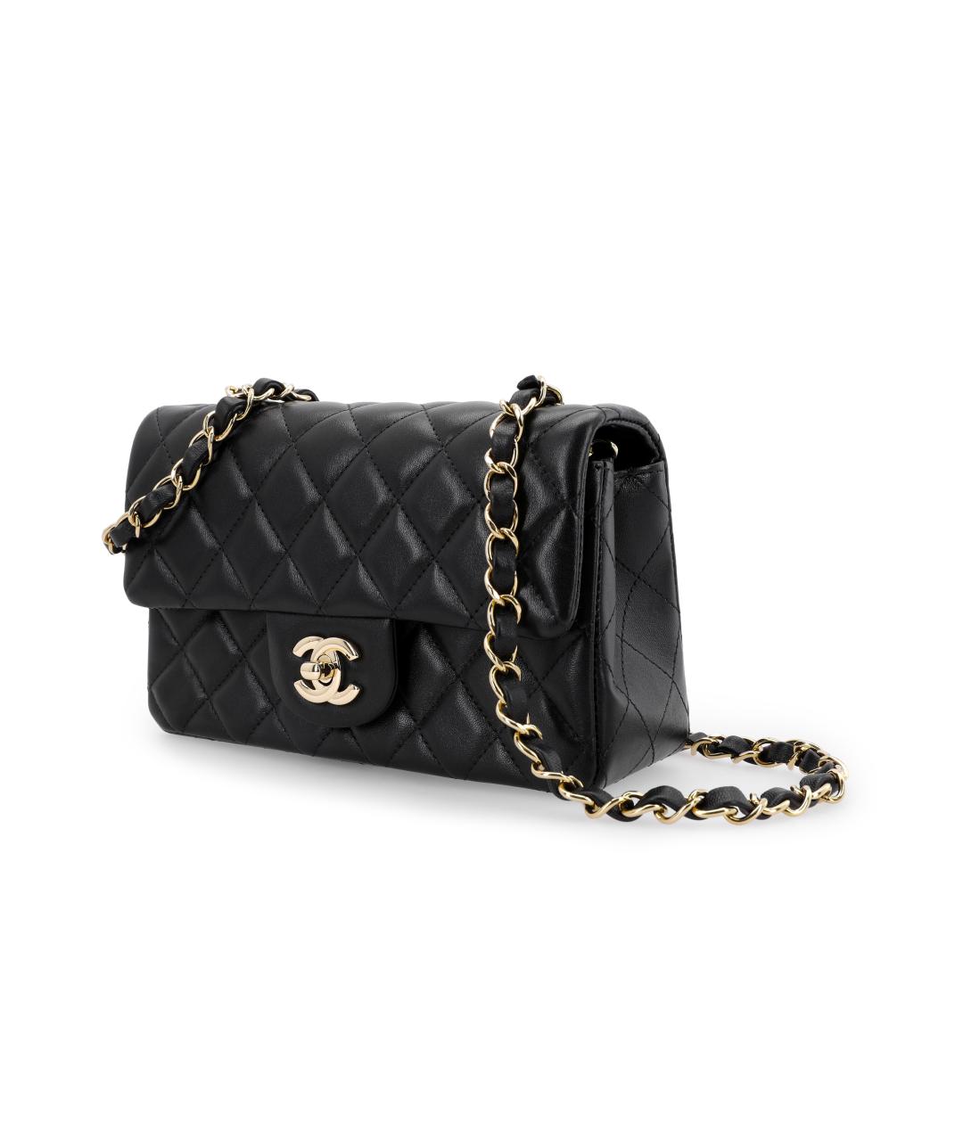 CHANEL Черная кожаная сумка через плечо, фото 2