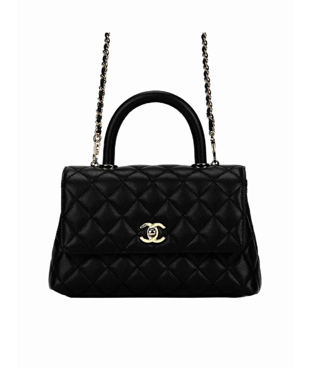 CHANEL Черная кожаная сумка через плечо, фото 1