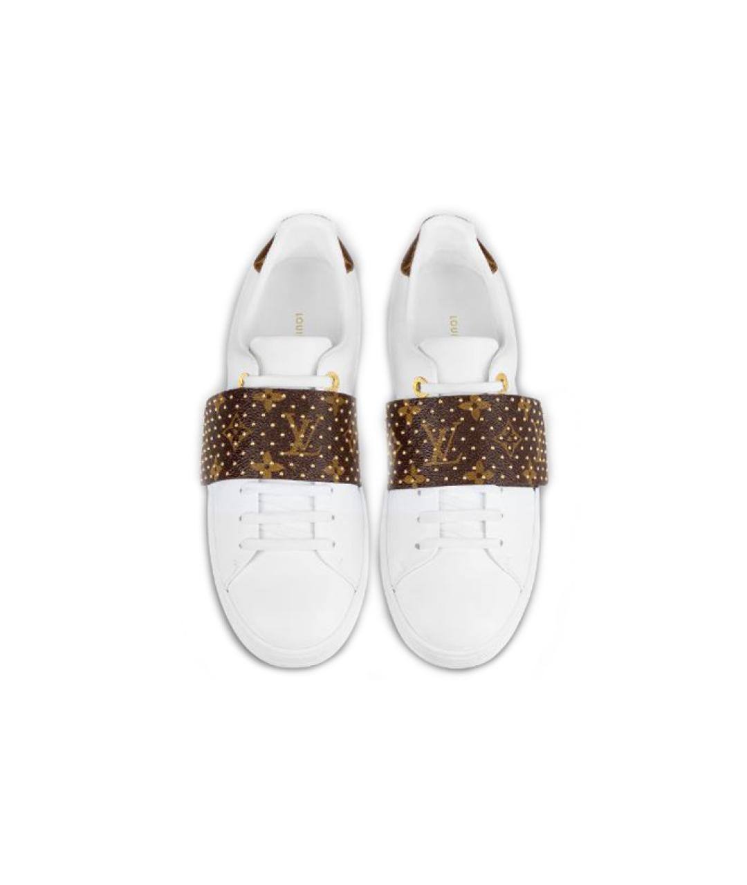 LOUIS VUITTON Белые кожаные кеды, фото 4