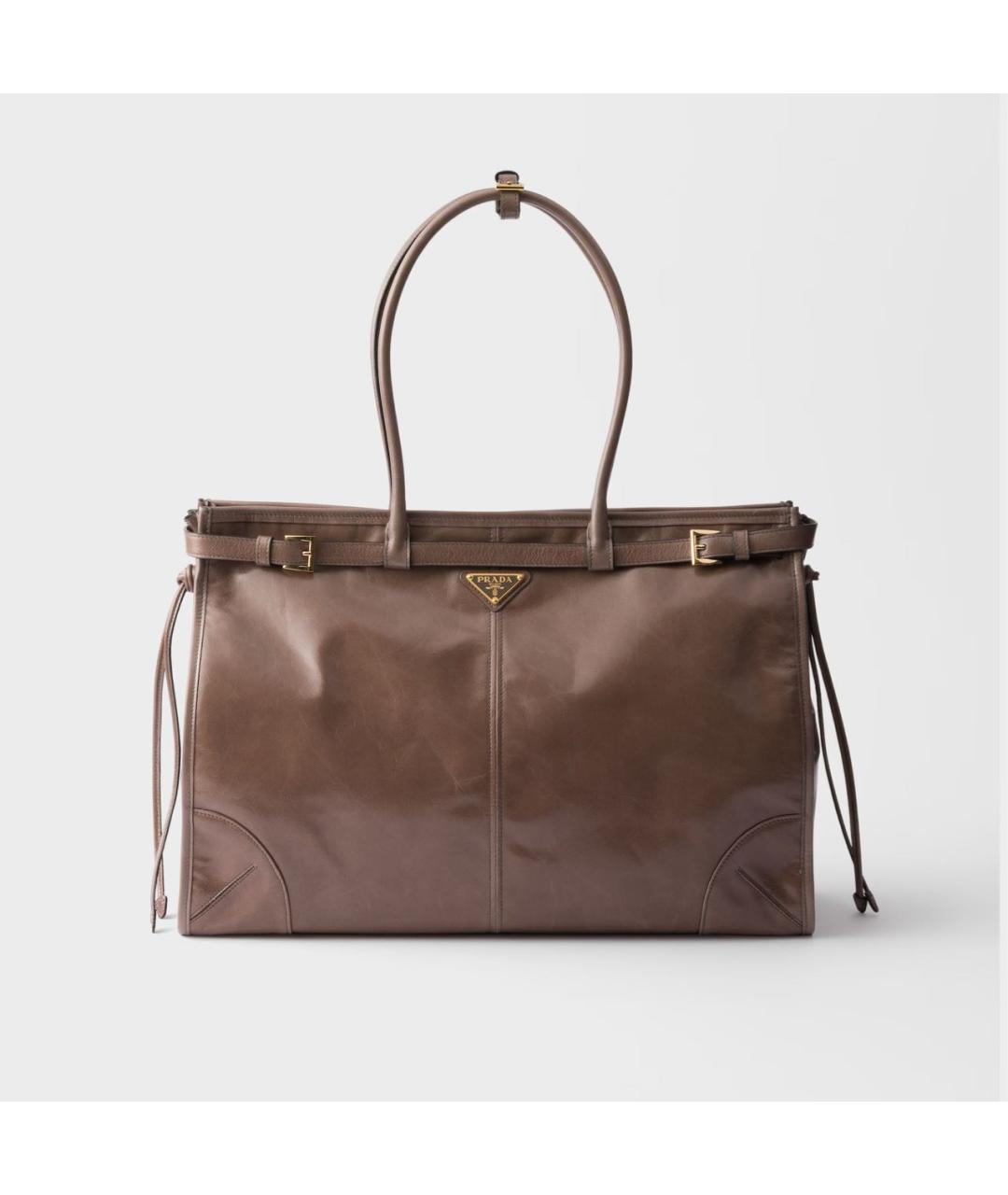 PRADA Коричневая кожаная сумка через плечо, фото 4