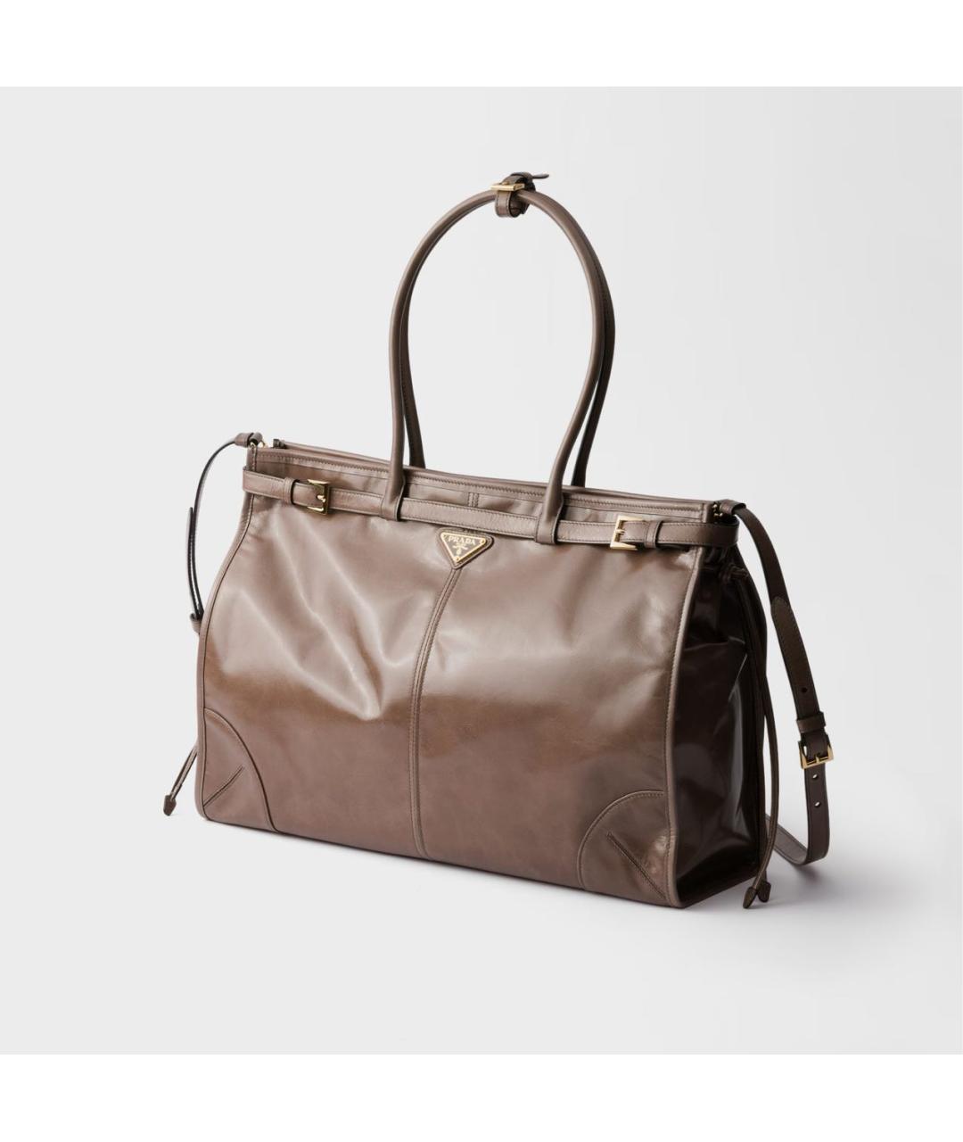 PRADA Коричневая кожаная сумка через плечо, фото 2