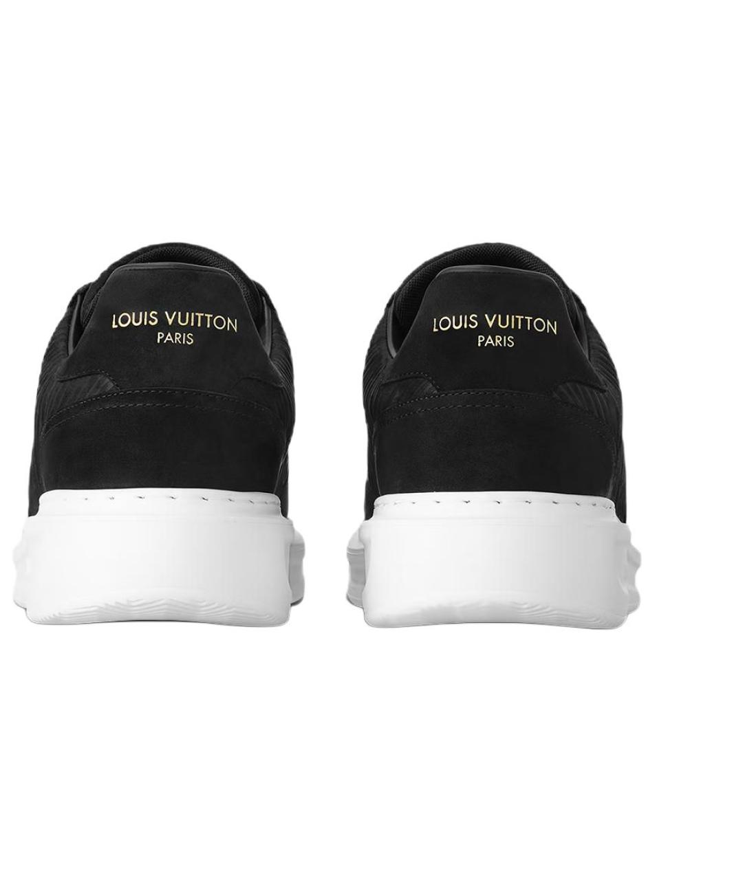 LOUIS VUITTON Черные кожаные низкие кроссовки / кеды, фото 5
