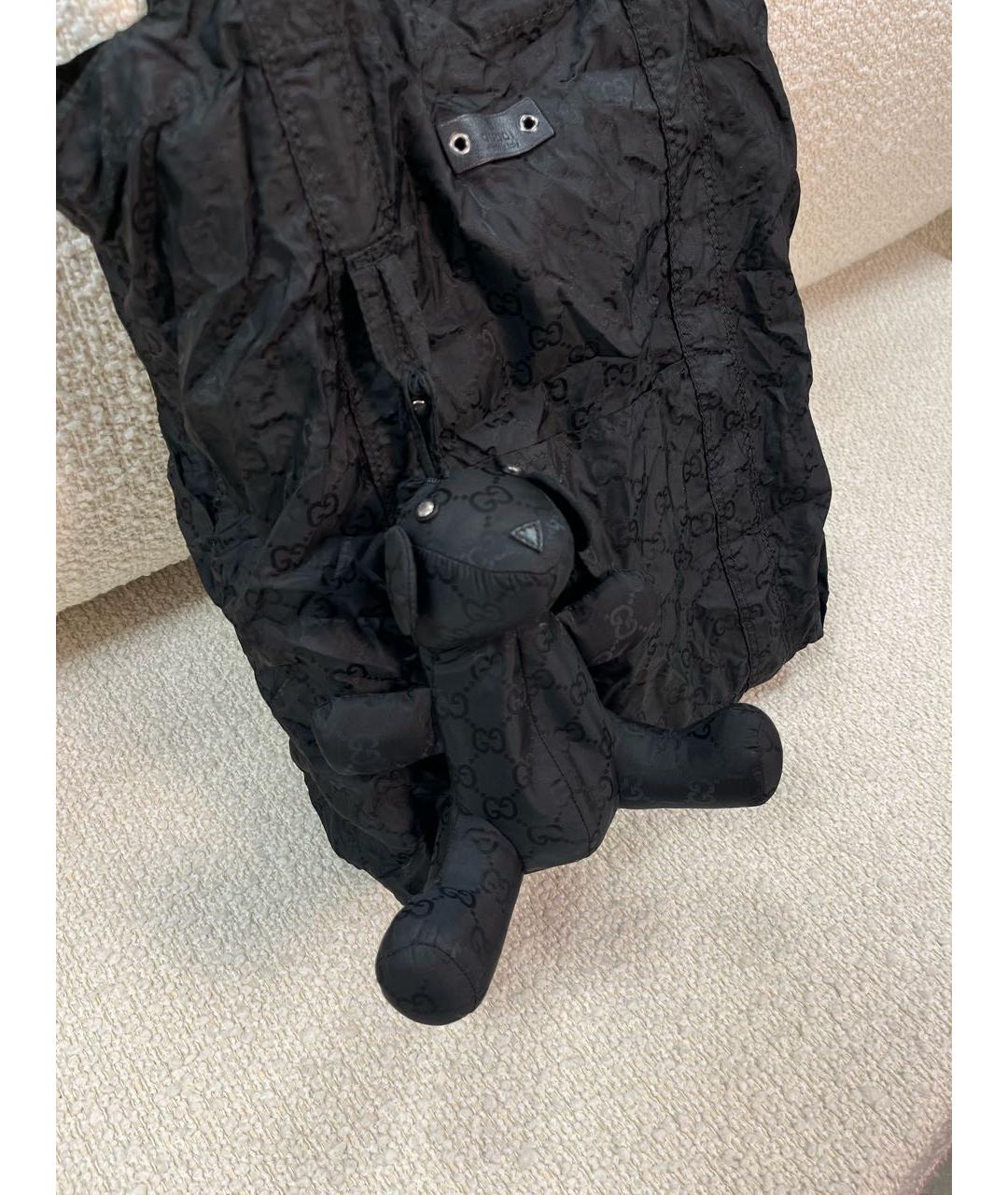 GUCCI Черная синтетическая сумка с короткими ручками, фото 5