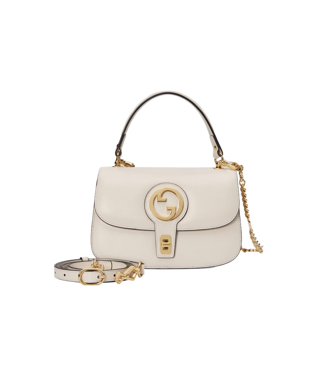 GUCCI Белая кожаная сумка через плечо, фото 2