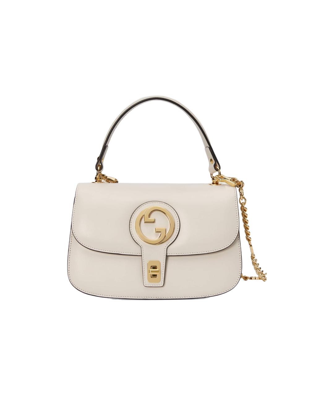 GUCCI Белая кожаная сумка через плечо, фото 9