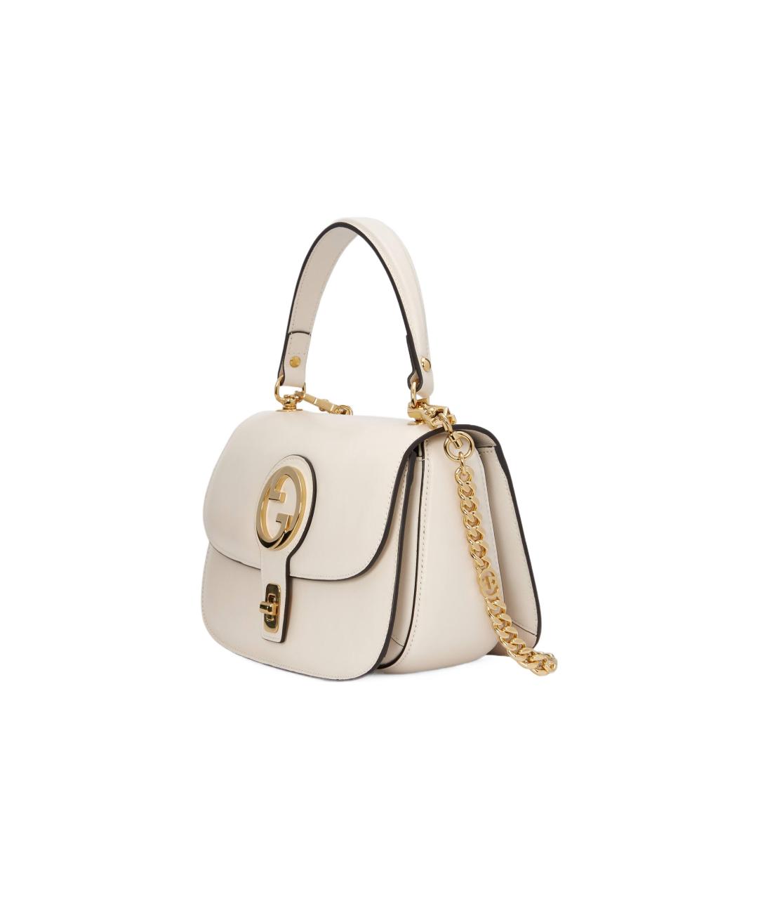 GUCCI Белая кожаная сумка через плечо, фото 4
