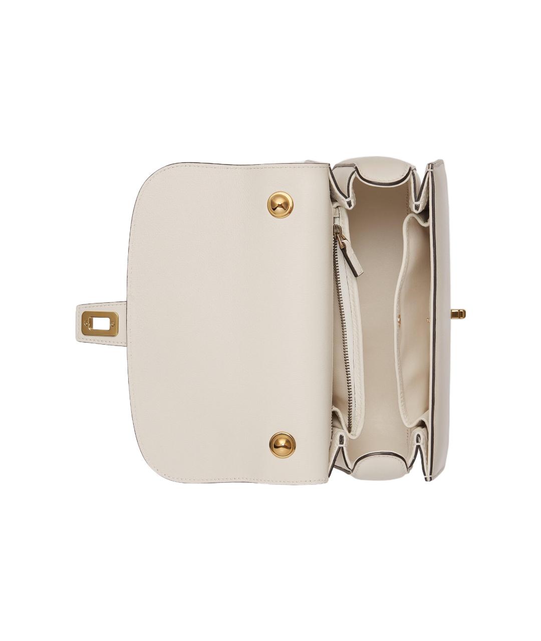 GUCCI Белая кожаная сумка через плечо, фото 6