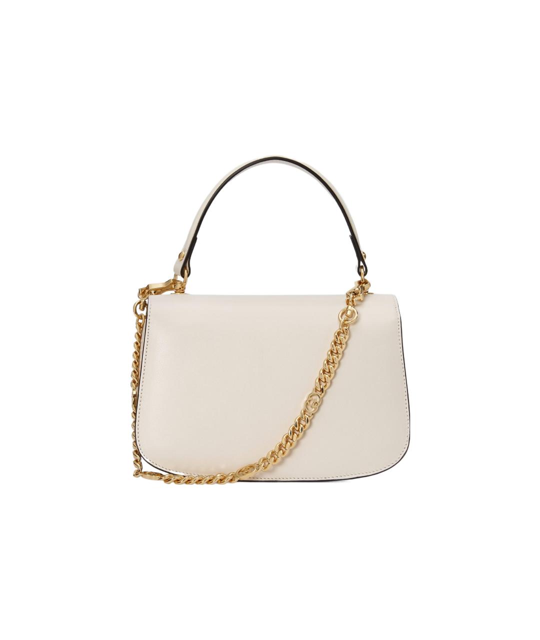 GUCCI Белая кожаная сумка через плечо, фото 3