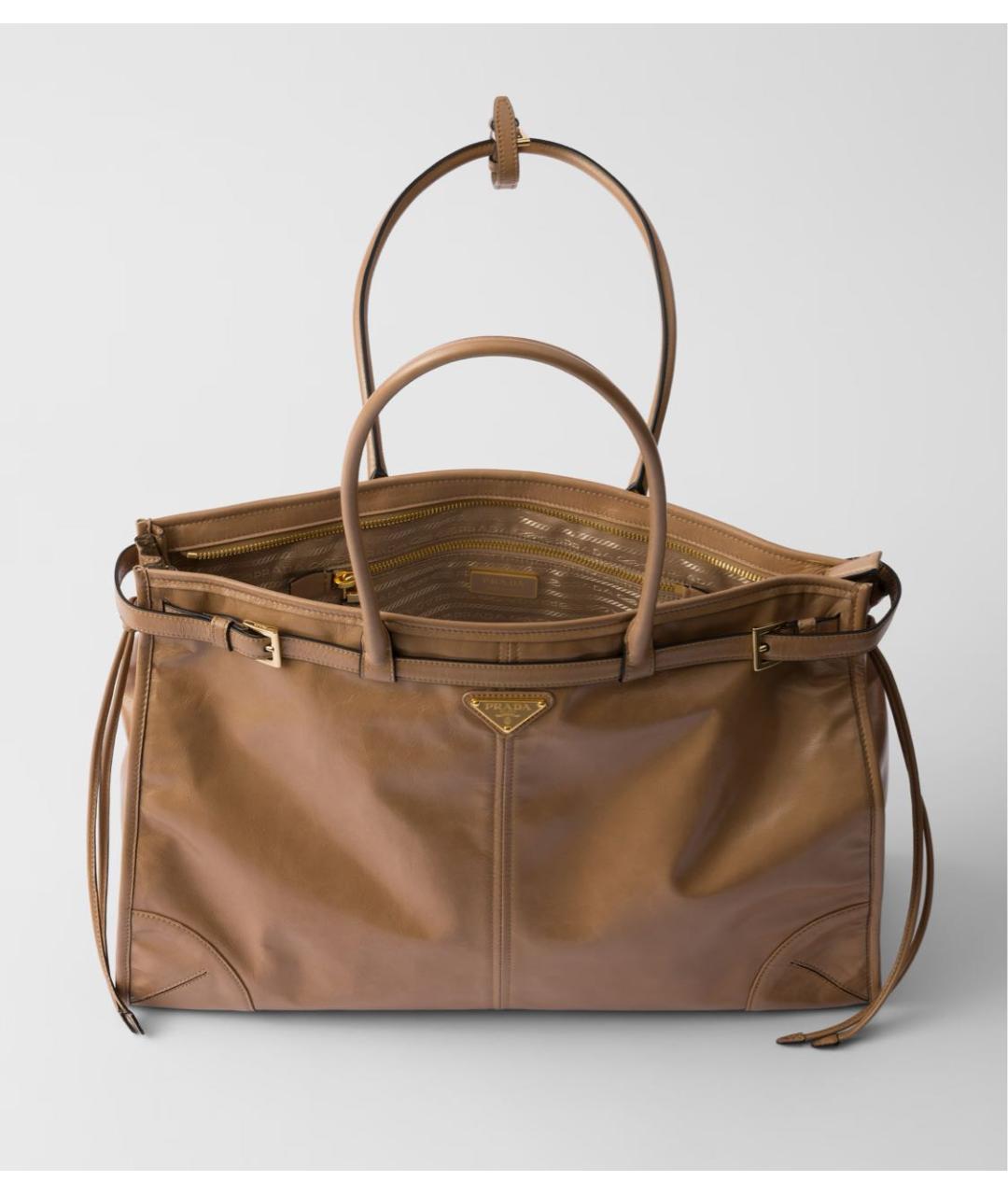 PRADA Коричневая кожаная сумка через плечо, фото 5