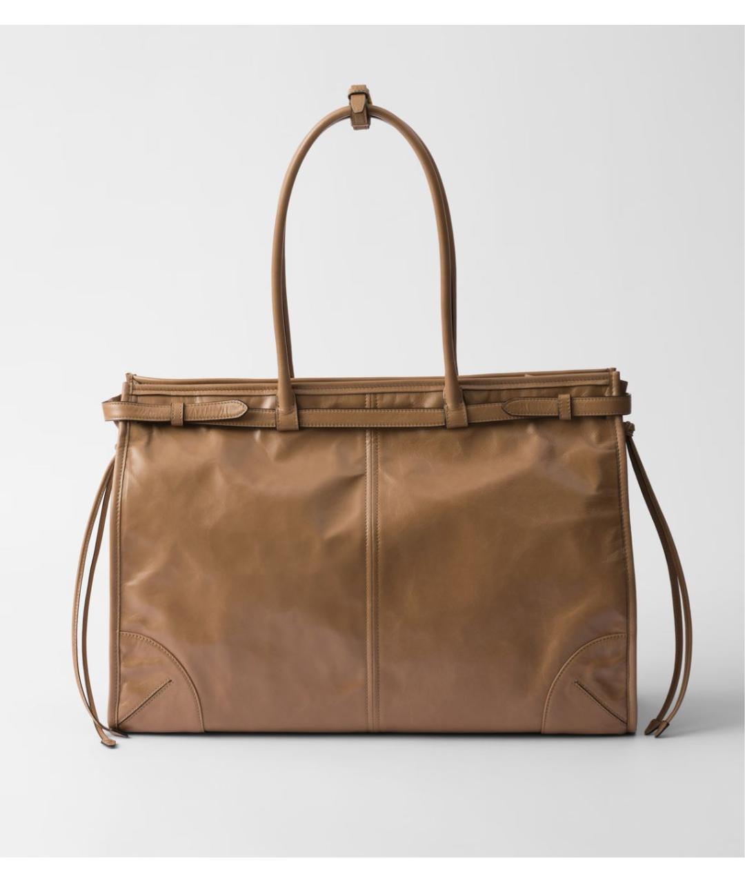 PRADA Коричневая кожаная сумка через плечо, фото 4