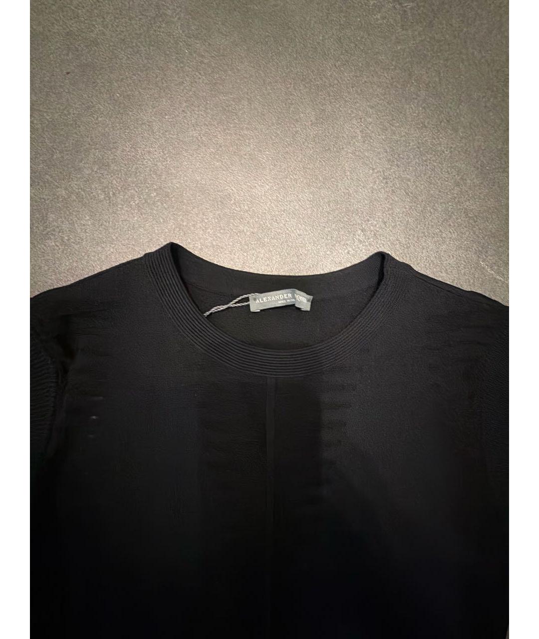 ALEXANDER MCQUEEN Черное вискозное коктейльное платье, фото 3