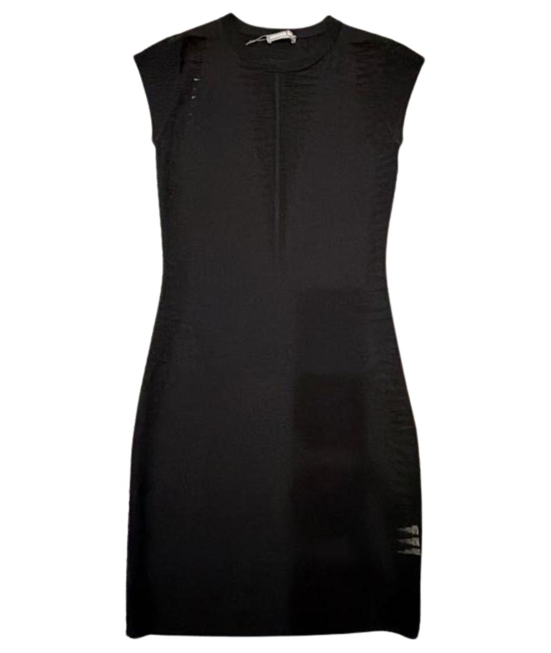 ALEXANDER MCQUEEN Черное вискозное коктейльное платье, фото 1