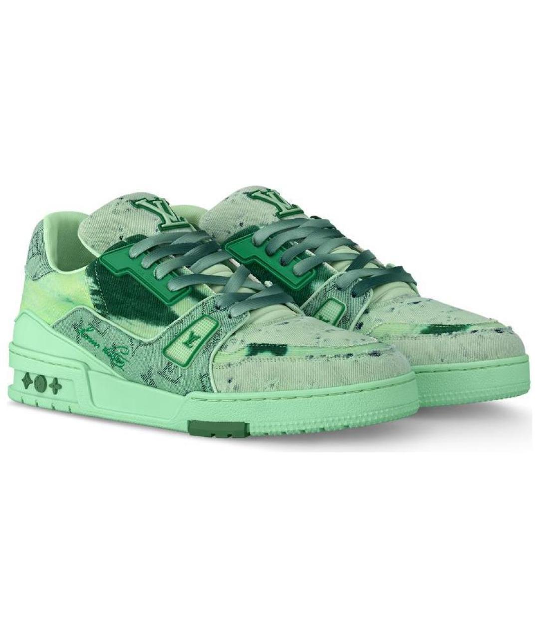 LOUIS VUITTON Зеленые кроссовки, фото 4