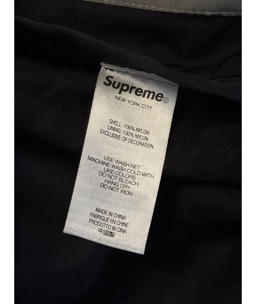 SUPREME Черная полиамидовая куртка, фото 7