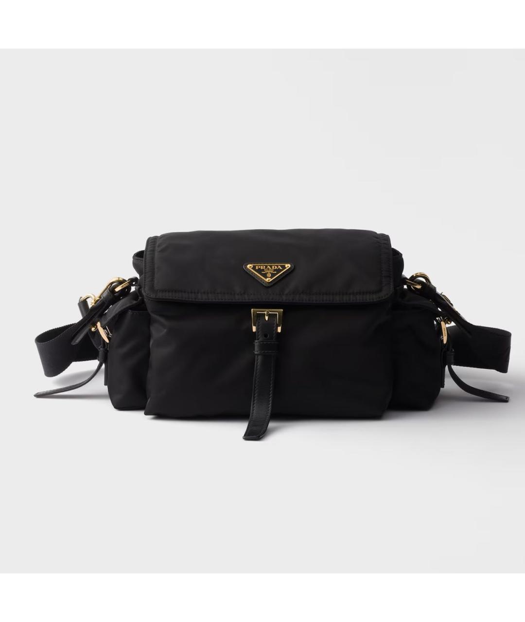 PRADA Черная тканевая сумка через плечо, фото 7