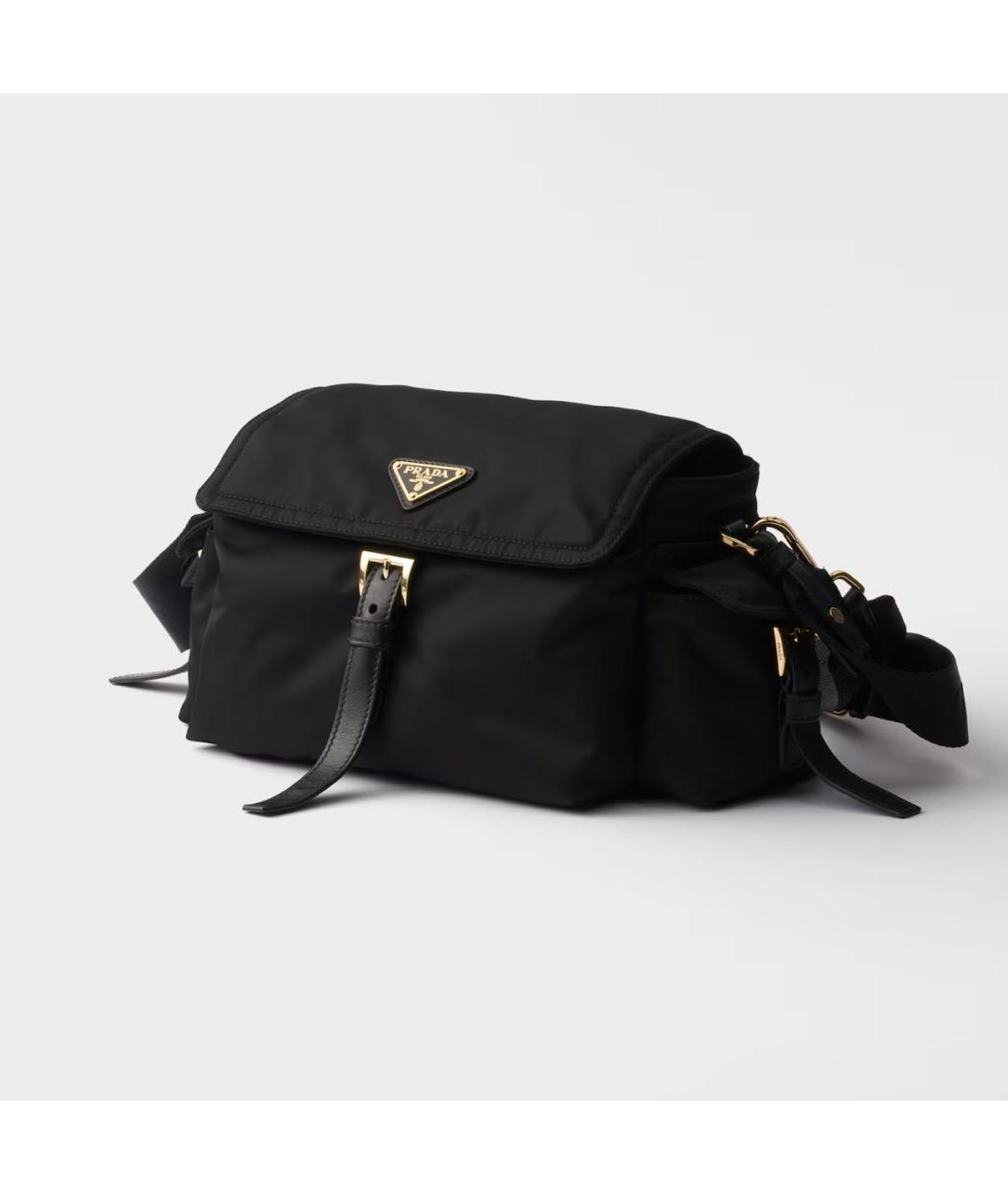 PRADA Черная тканевая сумка через плечо, фото 3