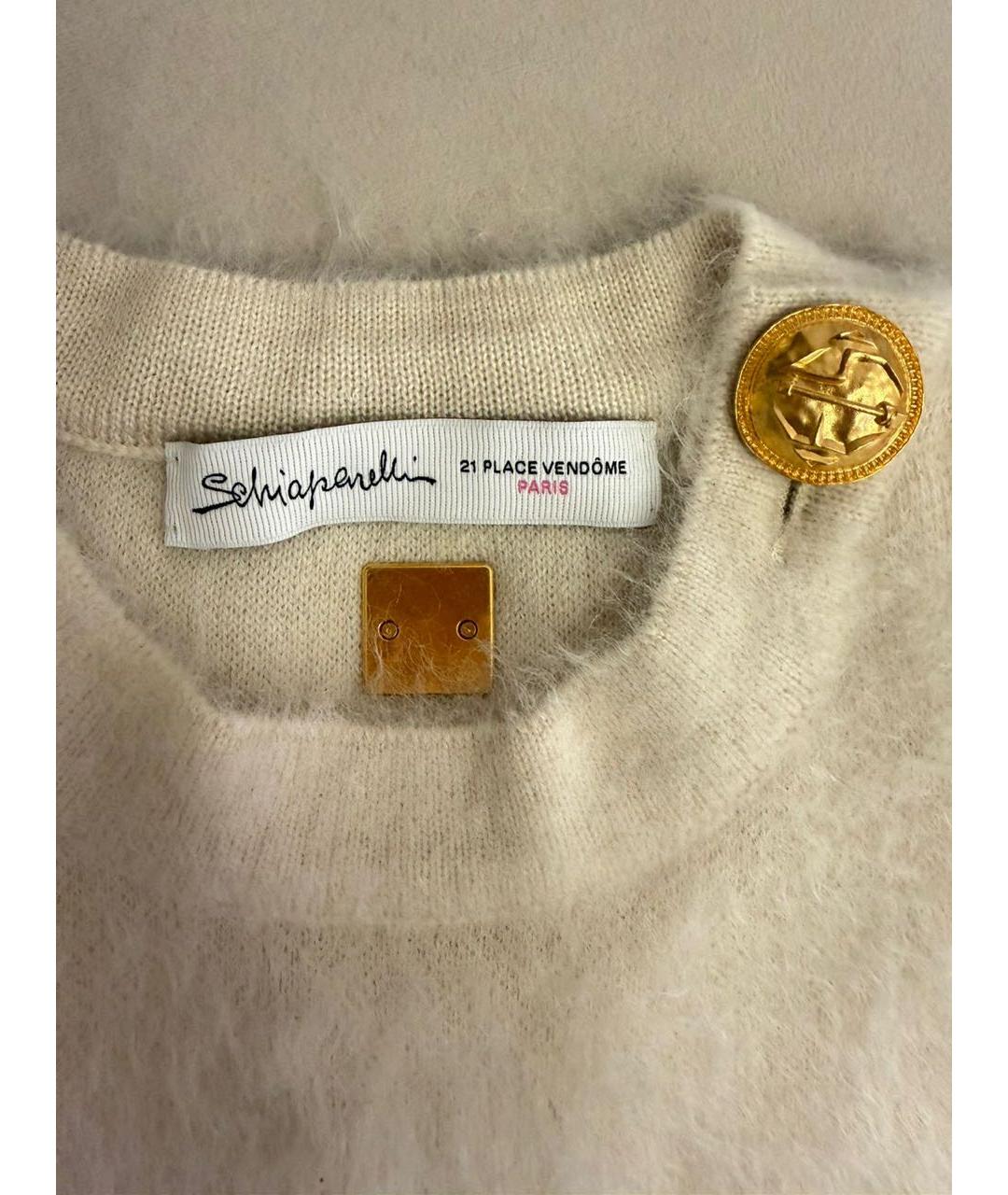 SCHIAPARELLI Белая кашемировая майка, фото 4