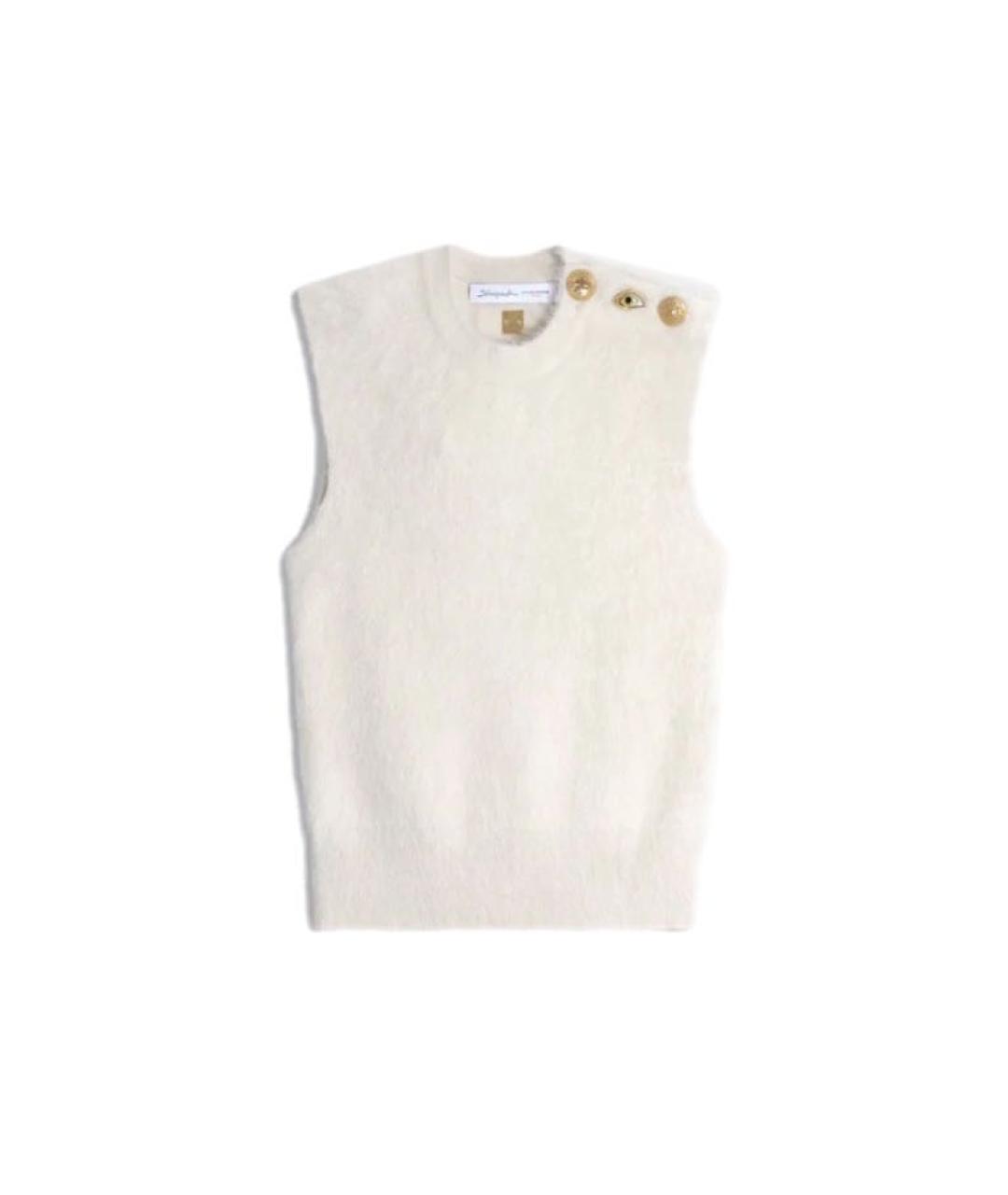 SCHIAPARELLI Белая кашемировая майка, фото 6