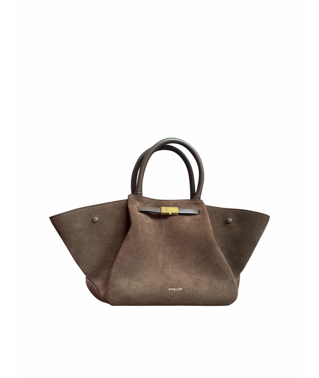 DEMELLIER Коричневая замшевая сумка тоут, фото 1
