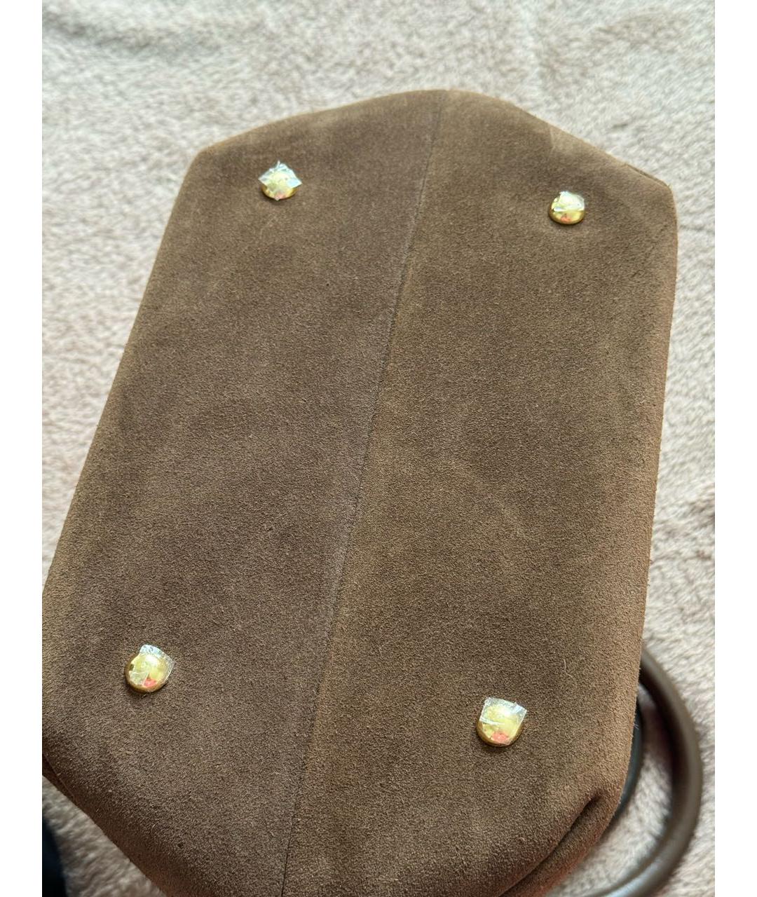 DEMELLIER Коричневая замшевая сумка тоут, фото 5