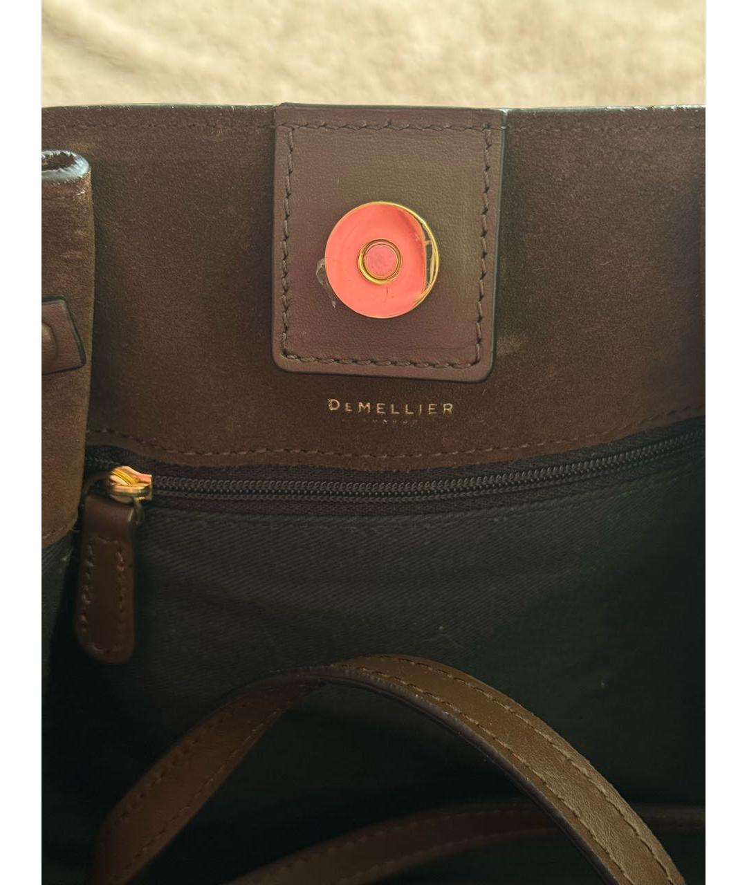 DEMELLIER Коричневая замшевая сумка тоут, фото 6