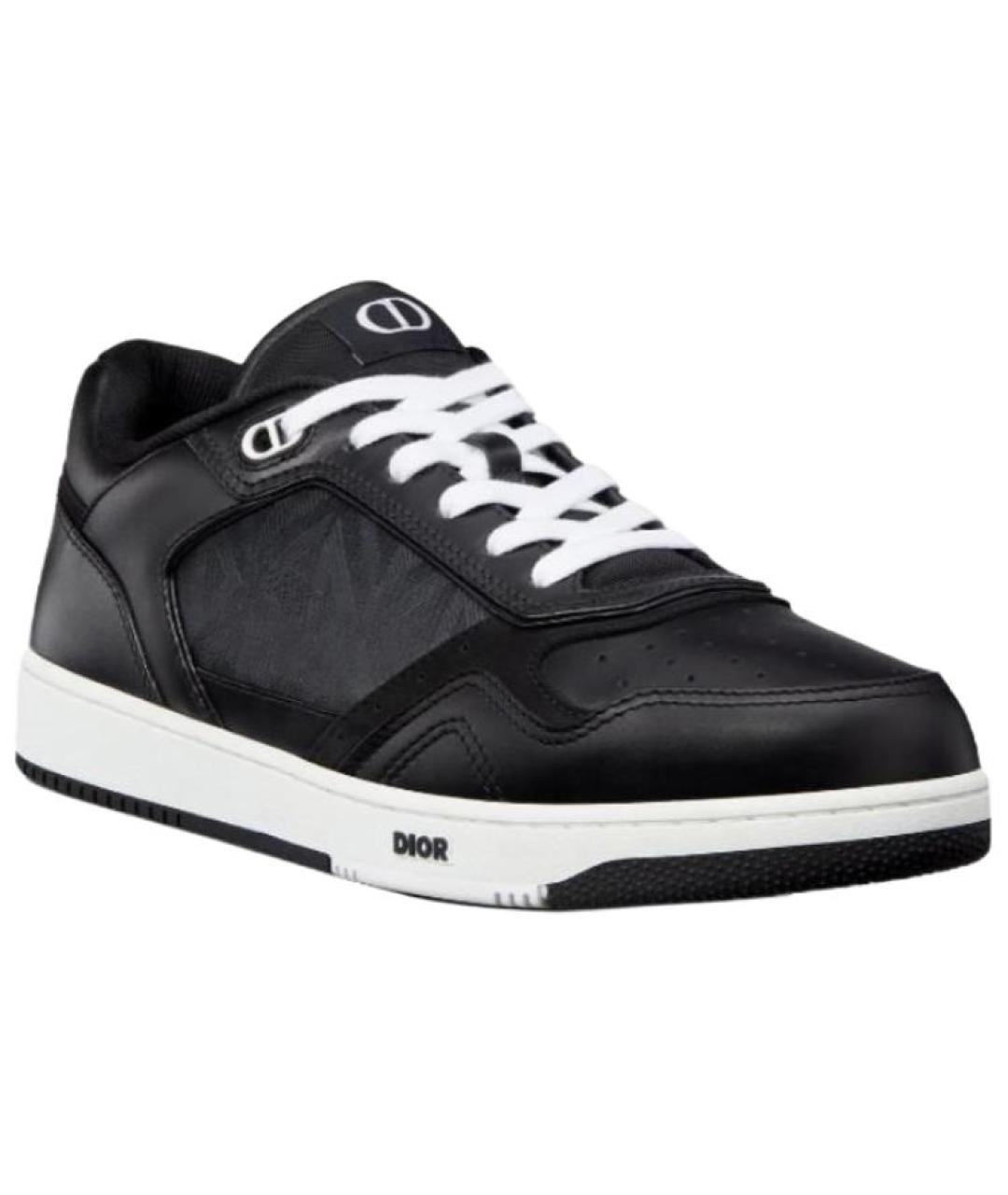 CHRISTIAN DIOR Черные кожаные низкие кроссовки / кеды, фото 2