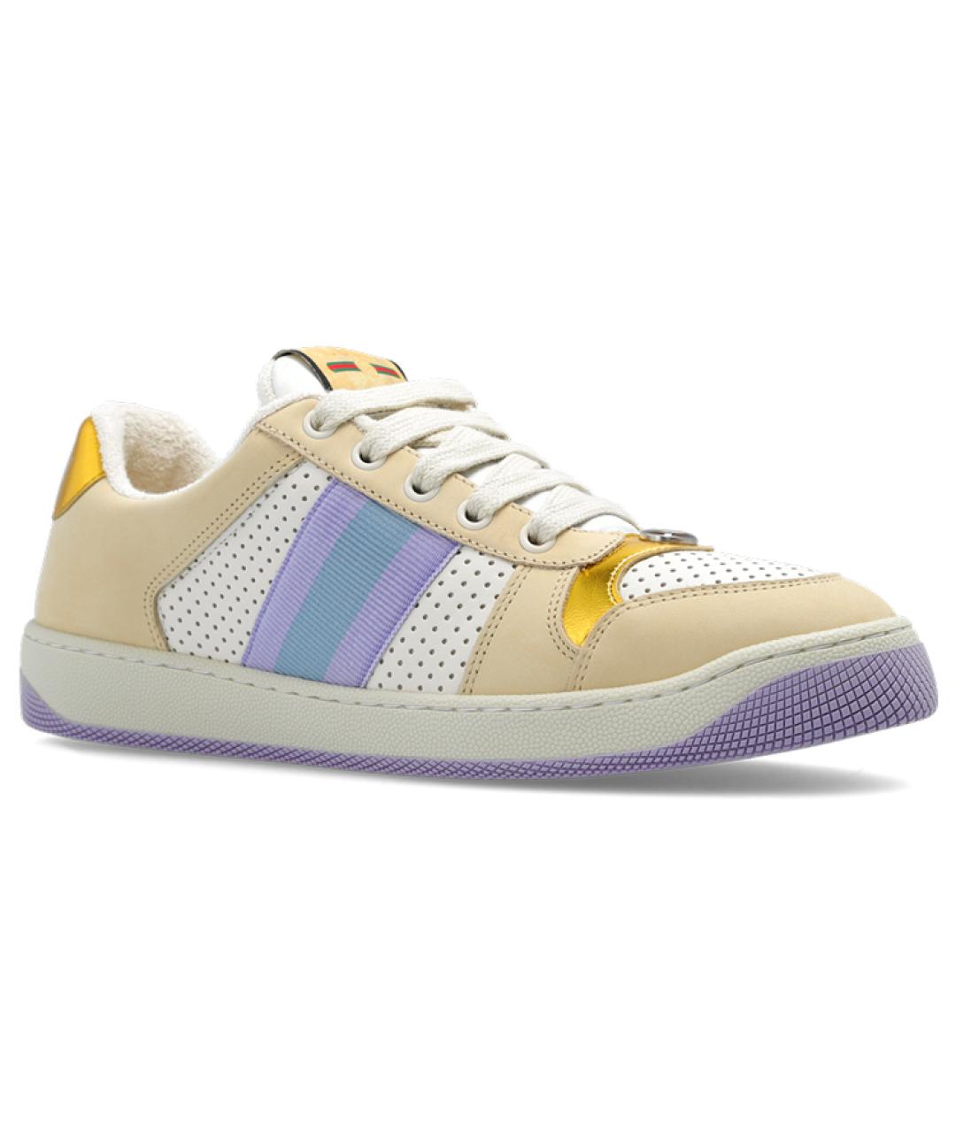 GUCCI Мульти кожаные кроссовки, фото 3