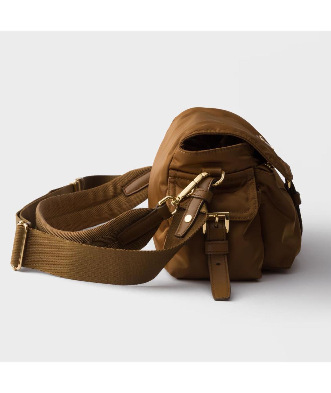 PRADA Коричневая тканевая сумка через плечо, фото 4