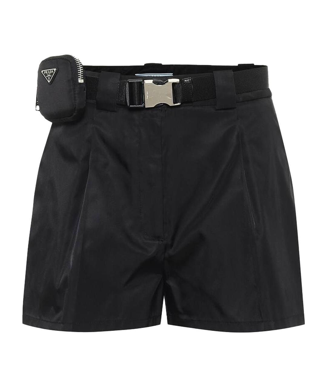 PRADA Черные полиамидовые шорты, фото 1