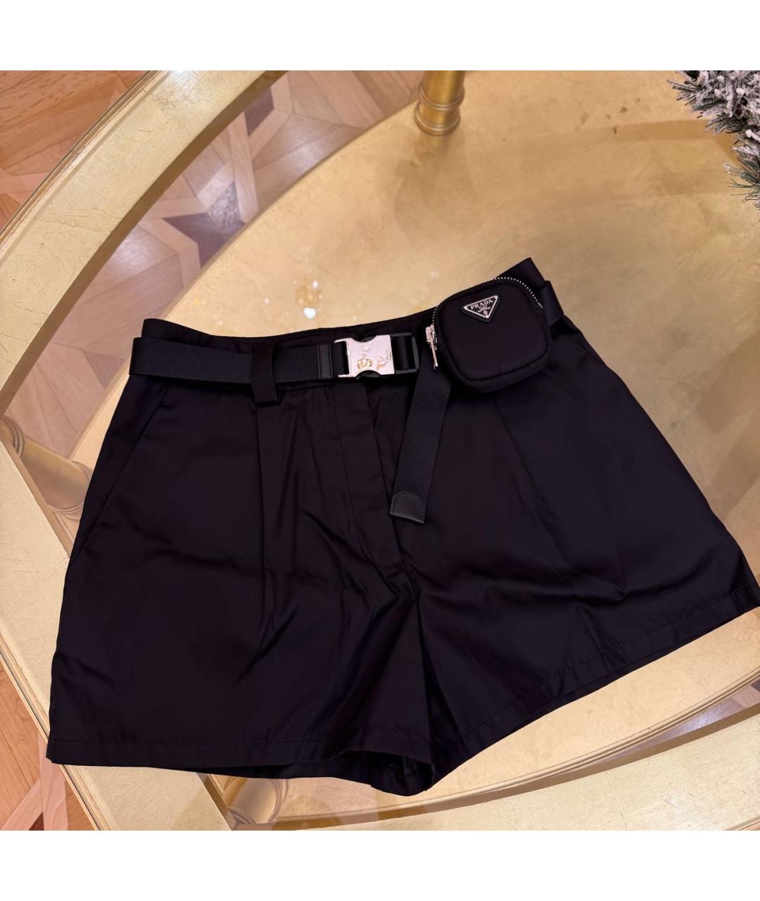 PRADA Черные полиамидовые шорты, фото 7