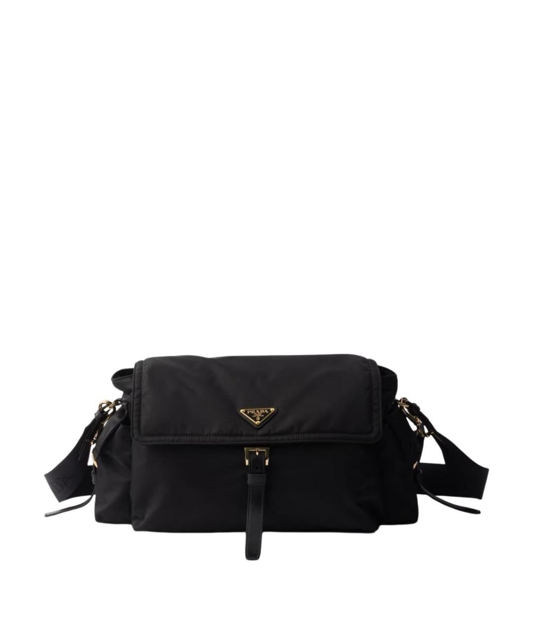 PRADA Черная тканевая сумка через плечо, фото 1