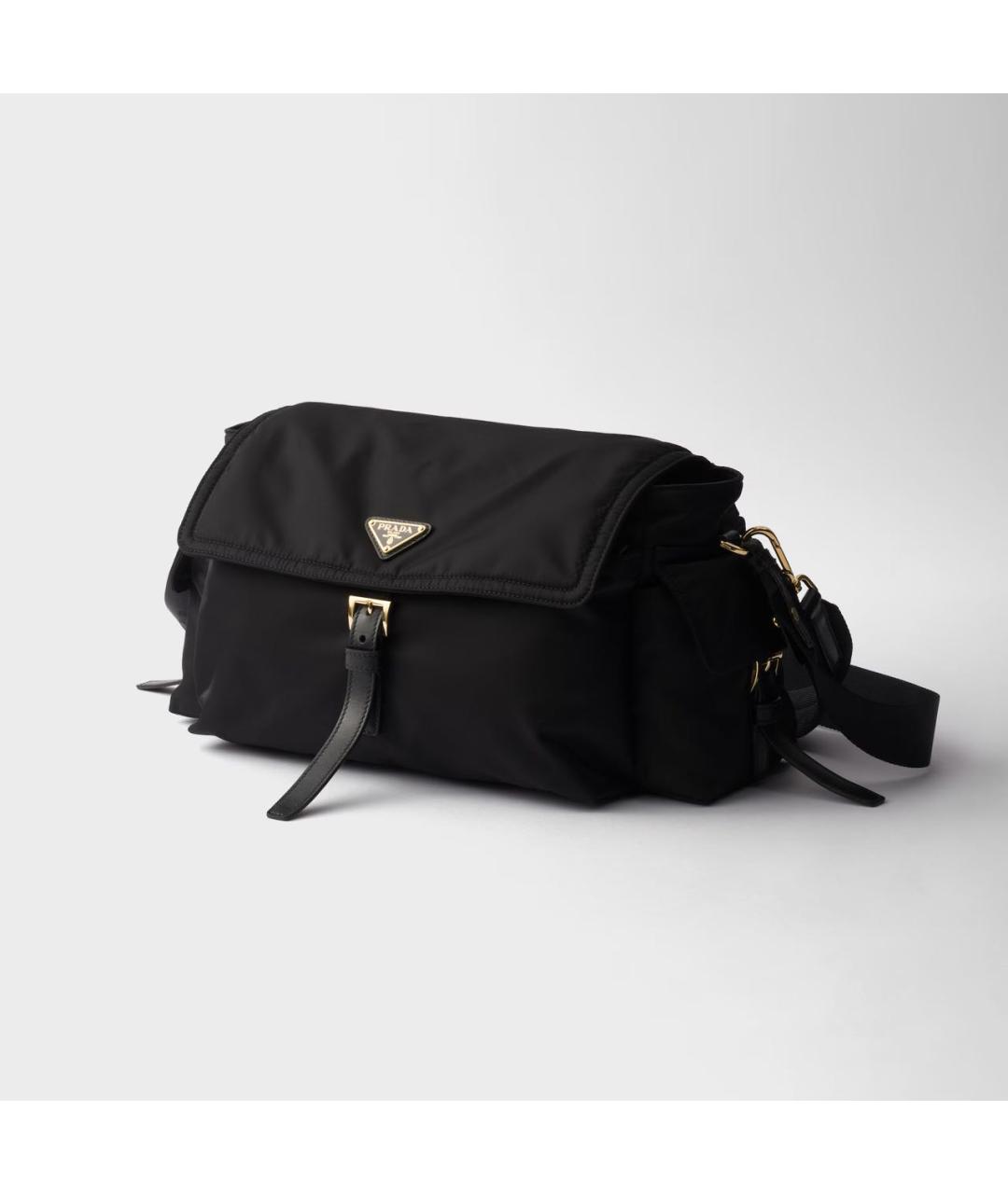 PRADA Черная тканевая сумка через плечо, фото 3