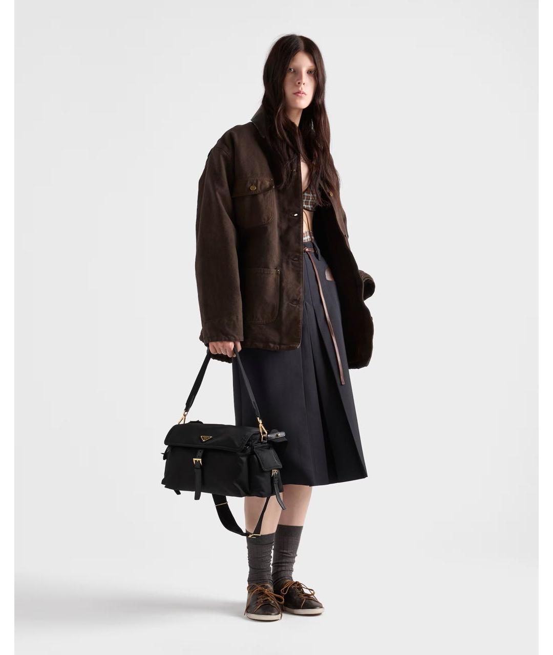 PRADA Черная тканевая сумка через плечо, фото 7