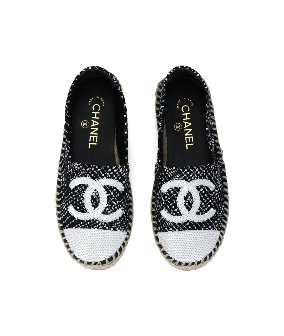 CHANEL Черные текстильные эспадрильи, фото 3