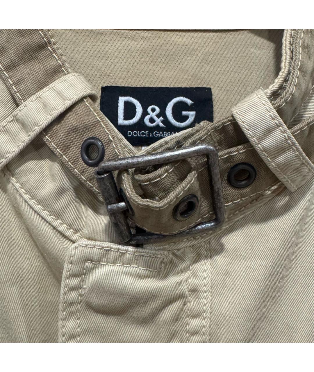 DOLCE&GABBANA Бежевая хлопковая куртка, фото 3