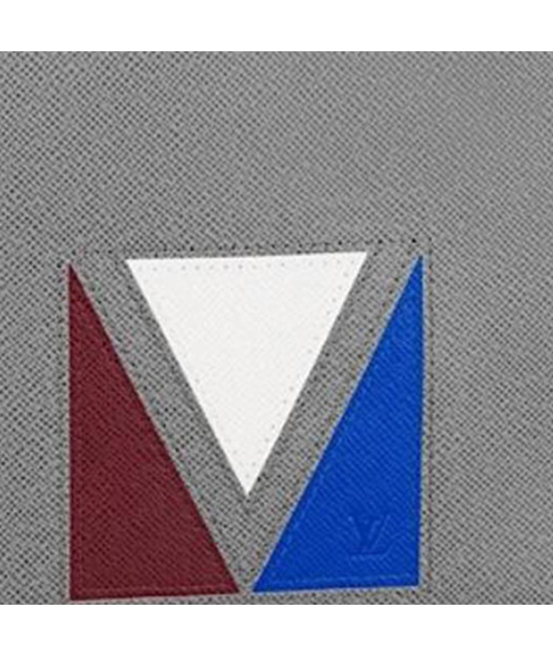 LOUIS VUITTON Серая кожаная папка для документов, фото 5