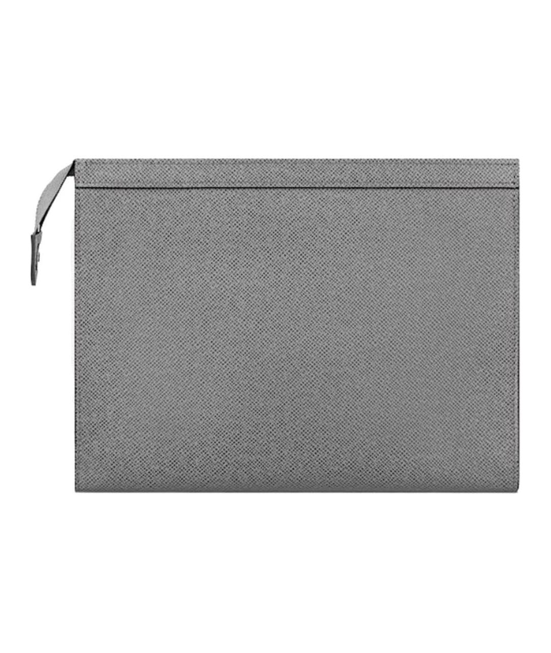 LOUIS VUITTON Серая кожаная папка для документов, фото 3