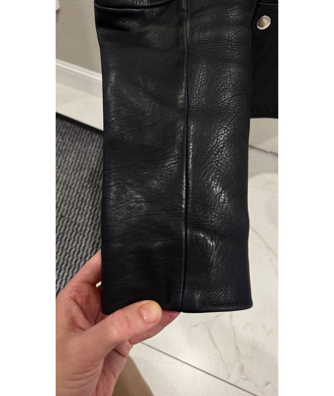 MAJE Черная кожаная куртка, фото 6