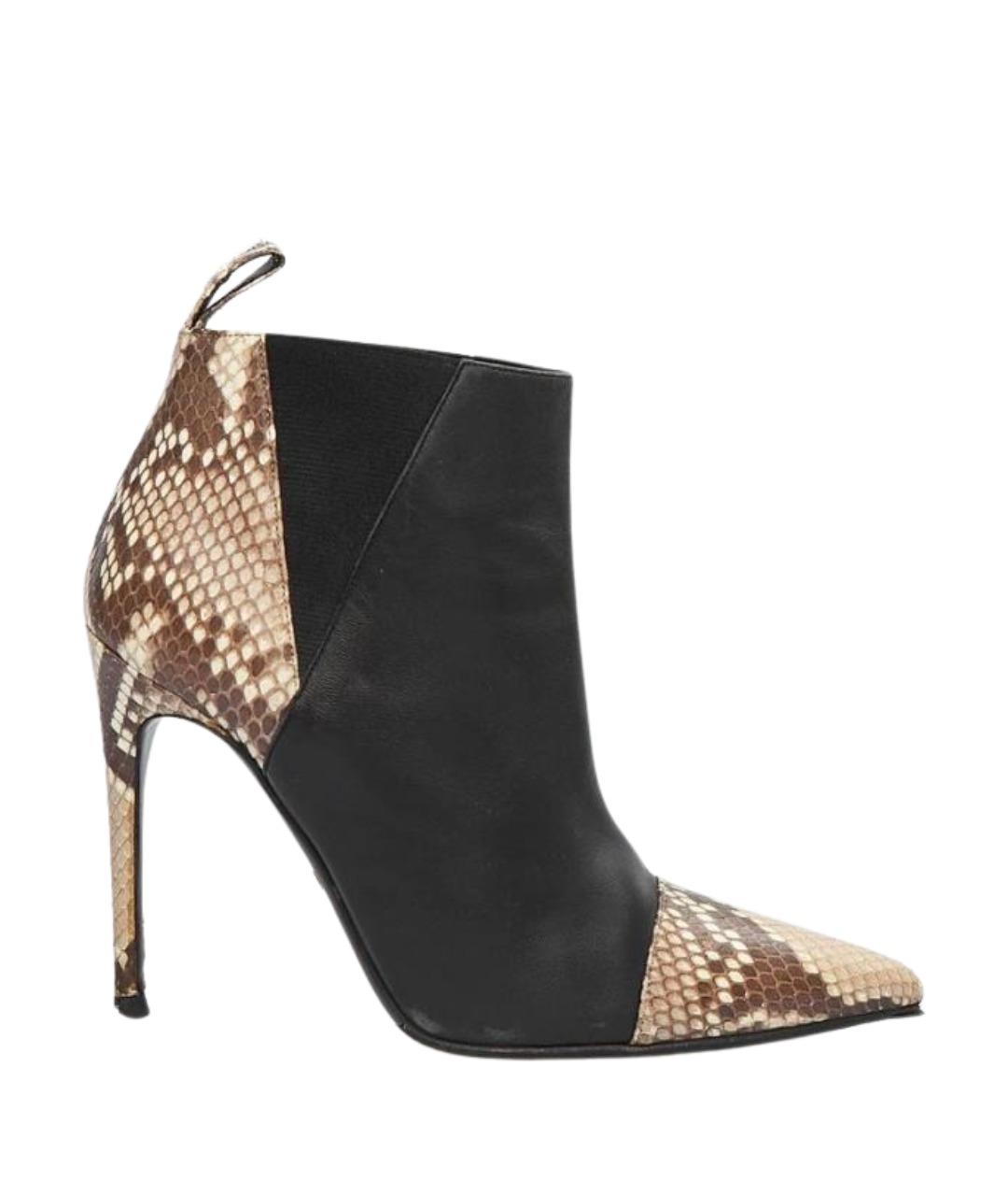 GUCCI Черные кожаные ботильоны, фото 1