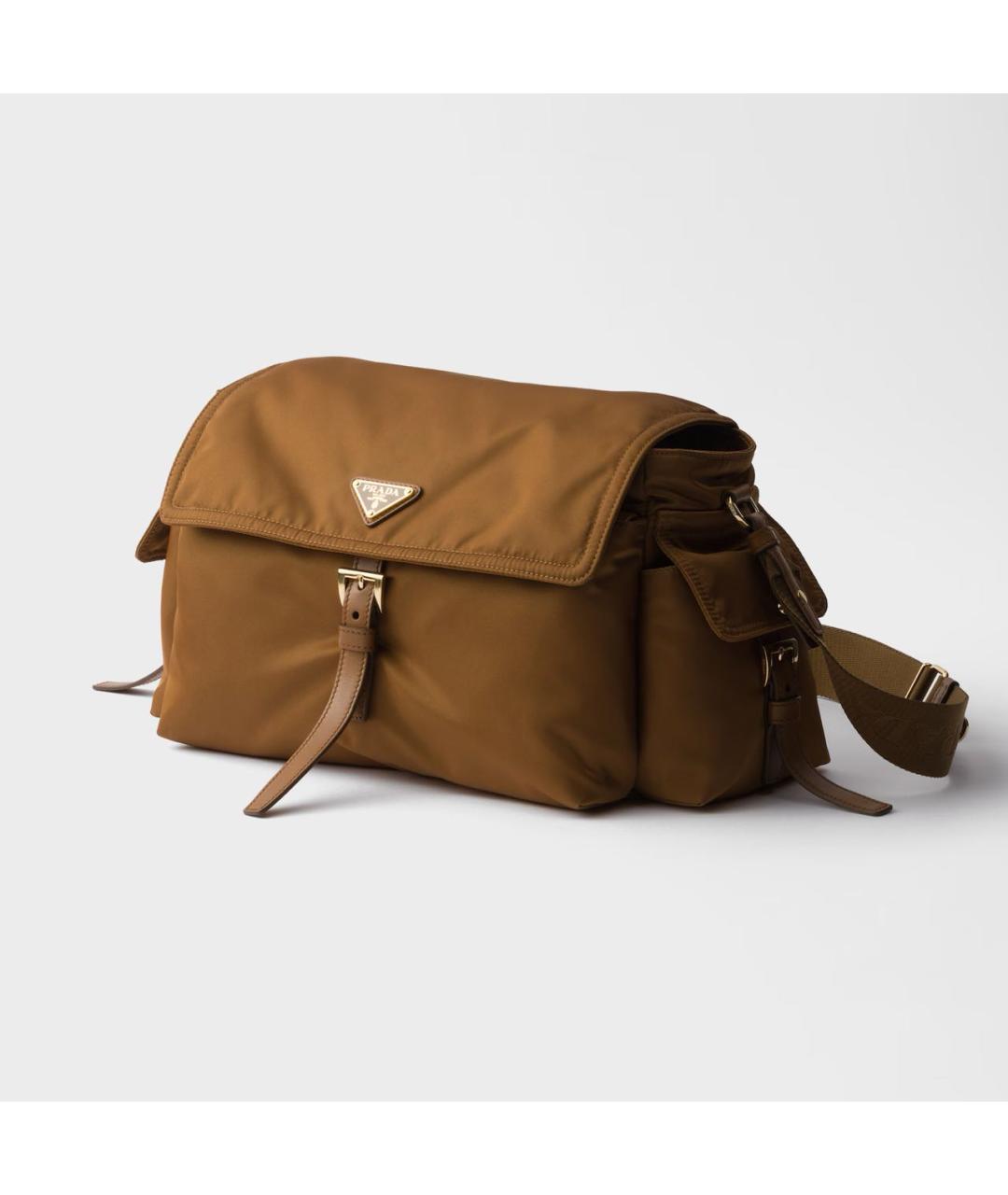 PRADA Коричневая тканевая сумка через плечо, фото 2