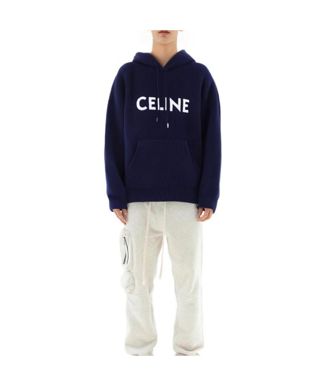 CELINE Синий джемпер / свитер, фото 3