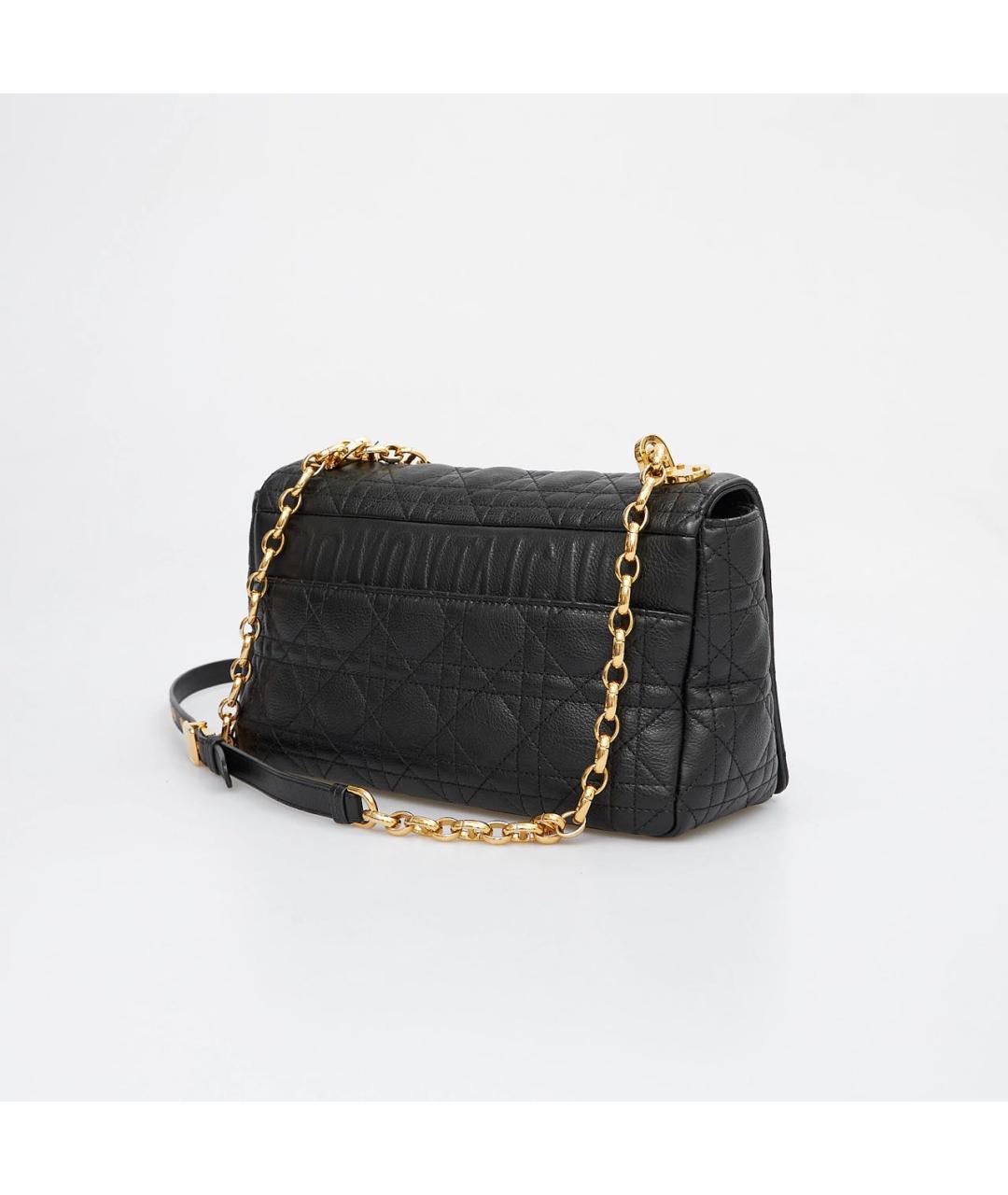 CHRISTIAN DIOR Черная кожаная сумка через плечо, фото 2