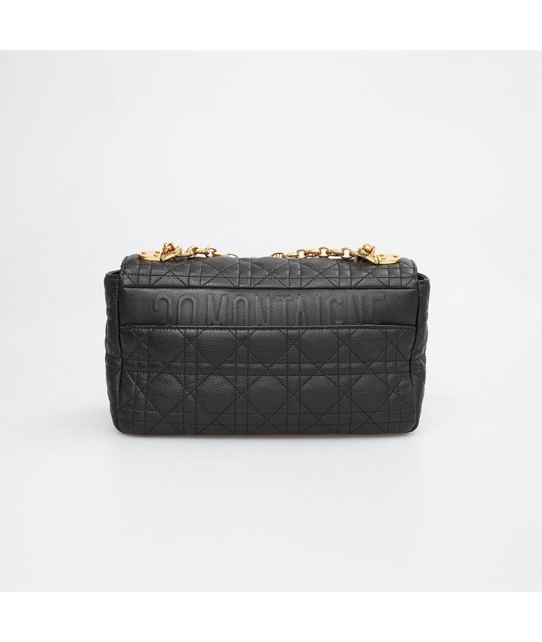 CHRISTIAN DIOR Черная кожаная сумка через плечо, фото 3