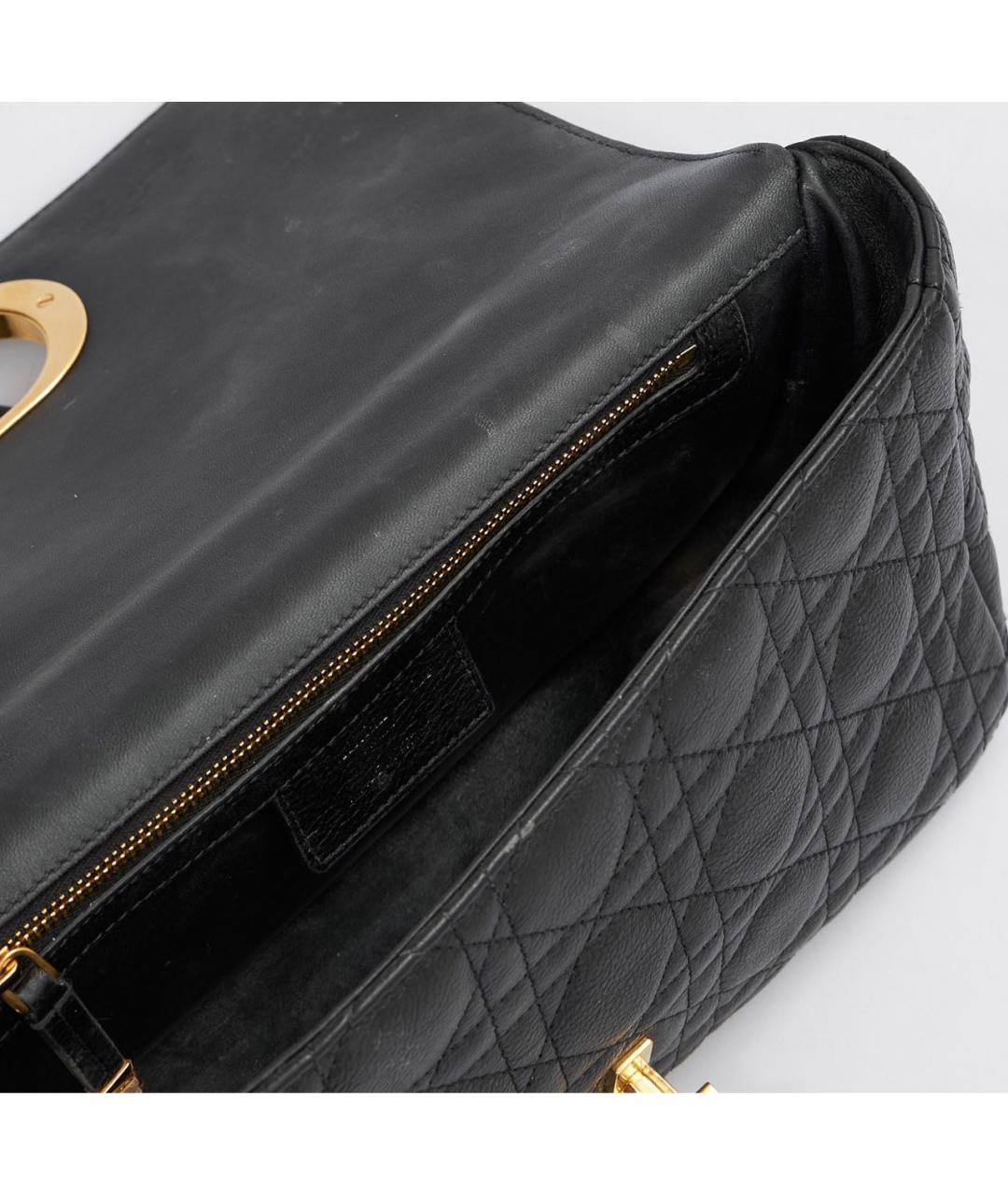 CHRISTIAN DIOR Черная кожаная сумка через плечо, фото 4